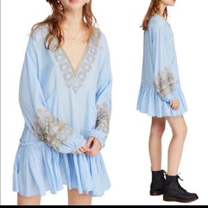 Free people  in blue skies